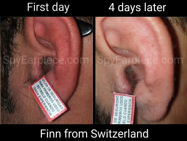 Verstecktes Ohrhörer für Prüfungen aus der Schweiz