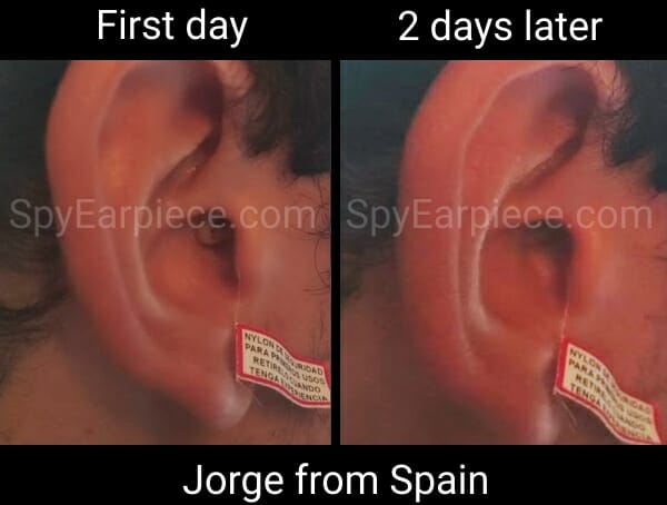 Hidden earpiece cheating exam Jorge from Spain